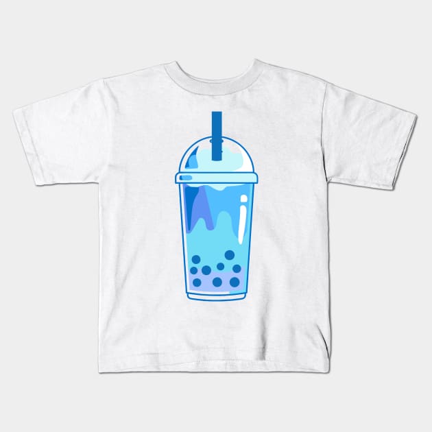 Blue boba Kids T-Shirt by artoriaa